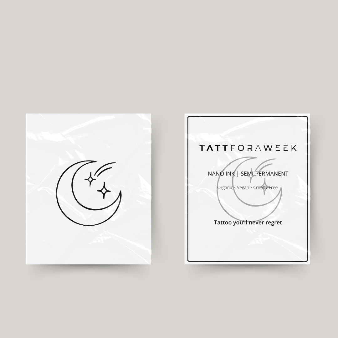 Tatuaggio temporaneo luna e stella cadente