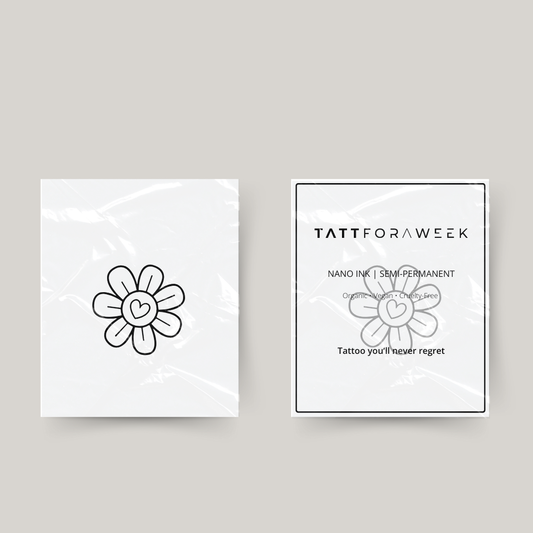 Tatuaggio temporaneo margherita cuore
