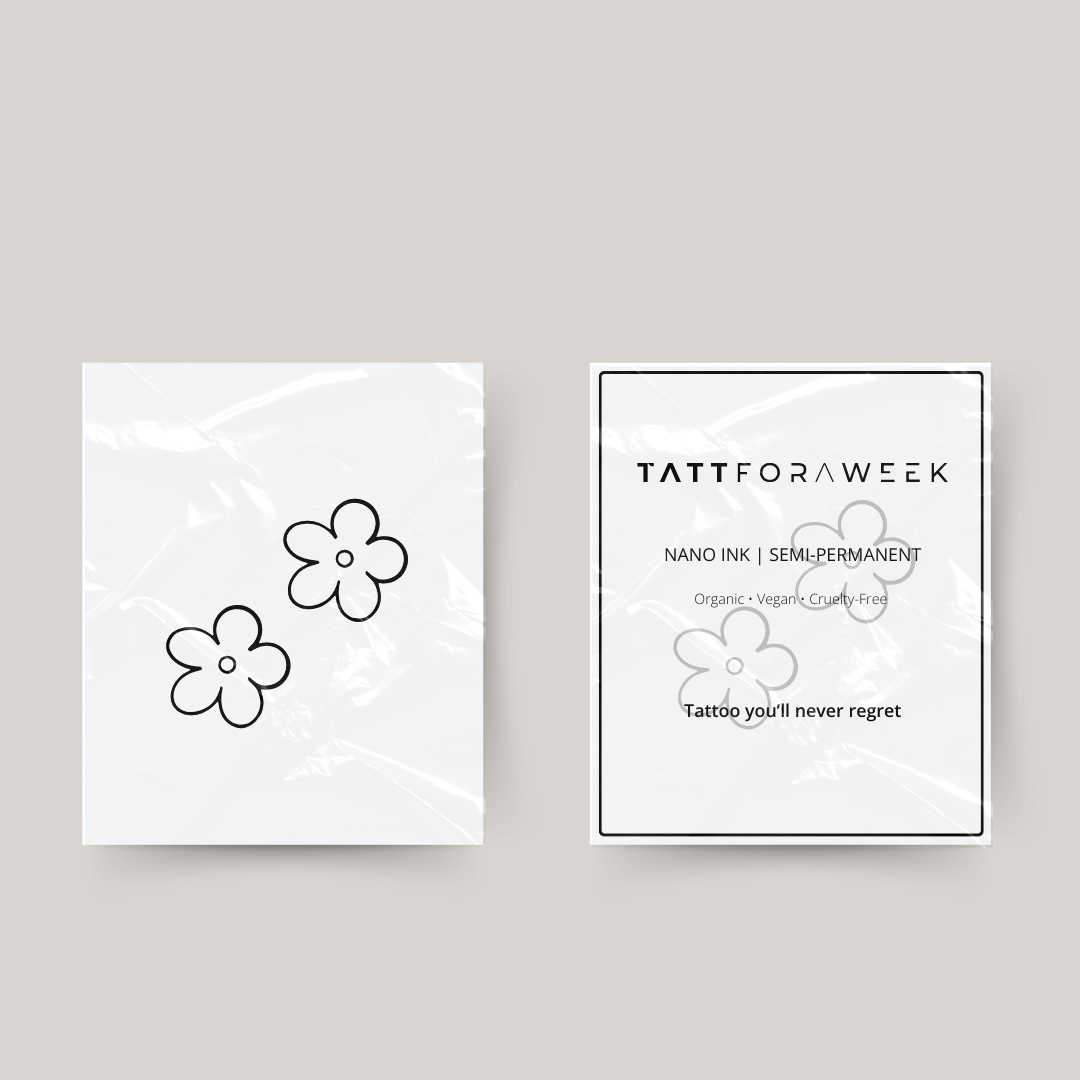 Tatuaggio temporaneo con fiorellini