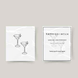 Tatuaggi temporanei abbinati cocktail