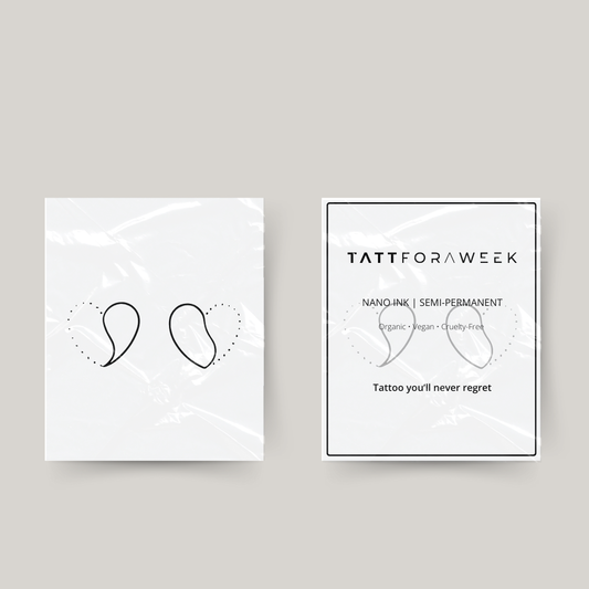 Tatuaggi temporanei abbinati a forma di cuoricini