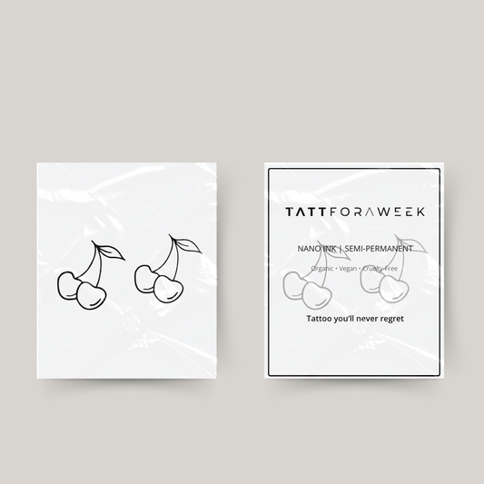 Tatuaggio temporaneo abbinato ciliegie