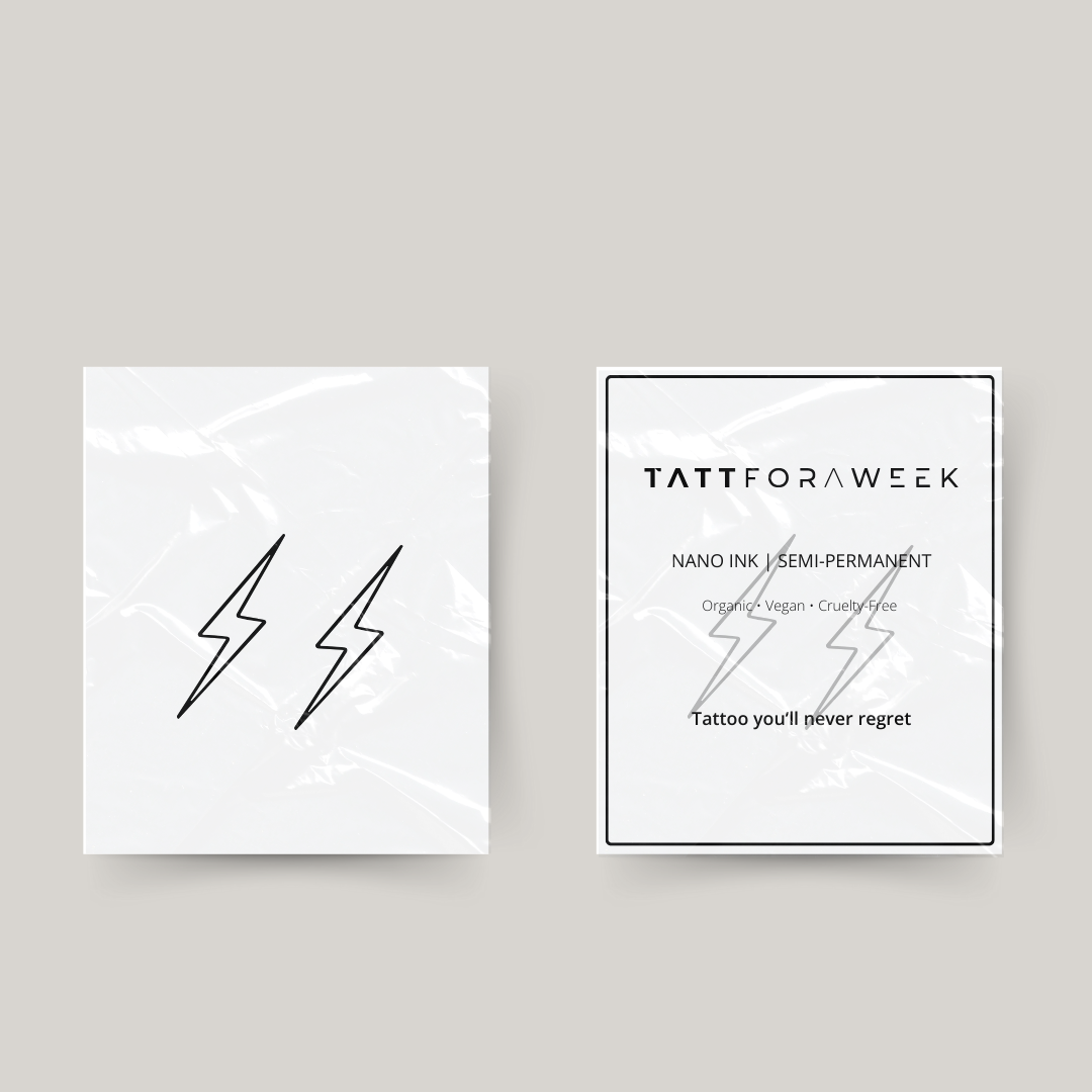 Tatuaggio temporaneo abbinato fulmine