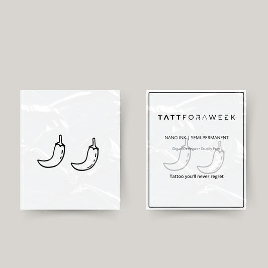 Tatuaggio temporaneo abbinato peperoncini