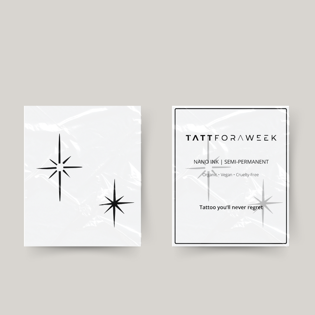 Tatuaggio temporaneo abbinato con scintillii