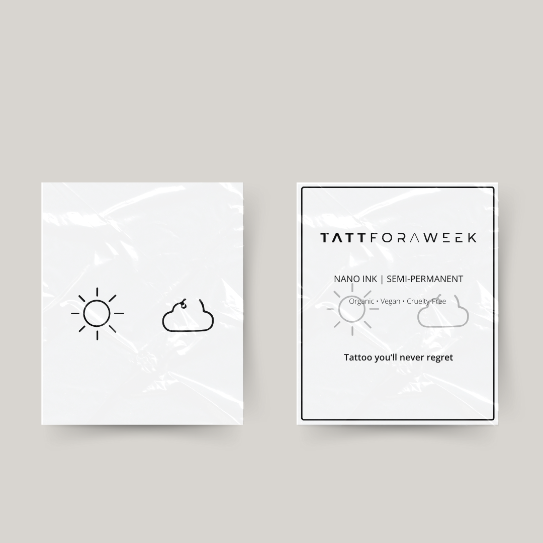 Tatuaggio temporaneo abbinato sole & nuvola