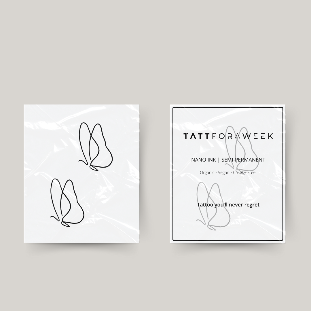 Tatuaggio temporaneo abbinato farfalle