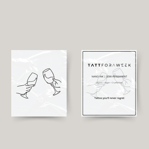 Tatuaggio temporaneo per bicchieri da vino