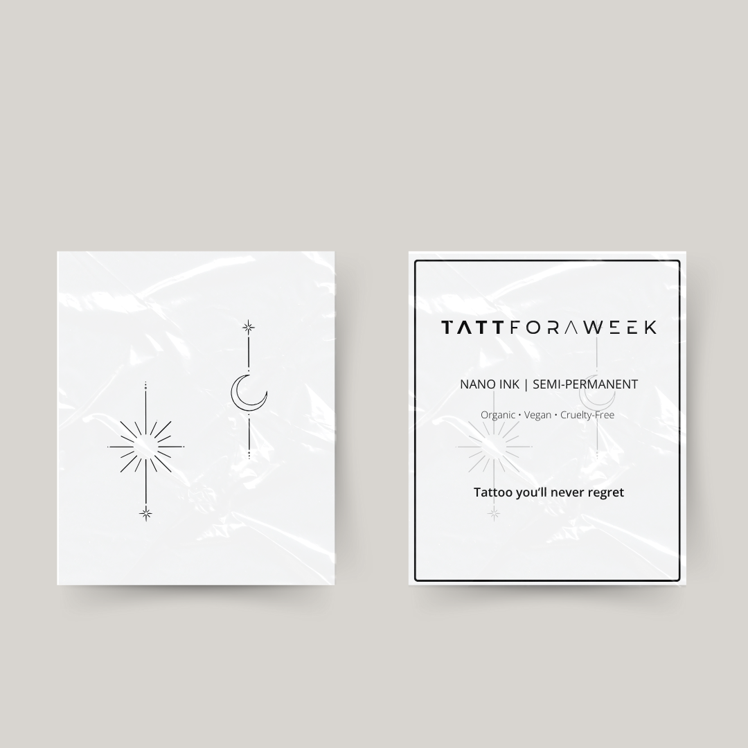 Tatuaggio temporaneo abbinato sole & luna