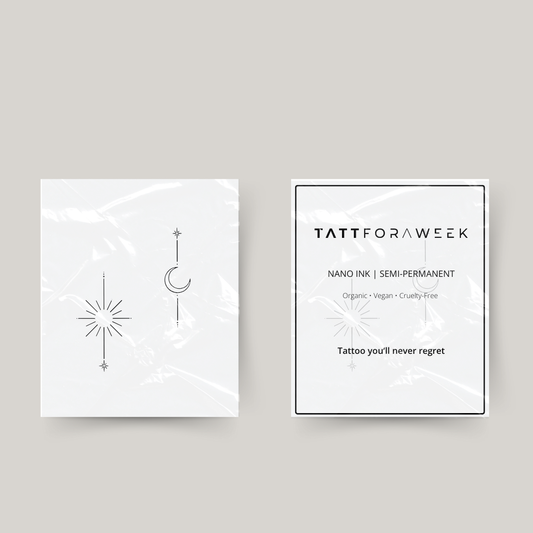 Tatuaggio temporaneo abbinato sole & luna