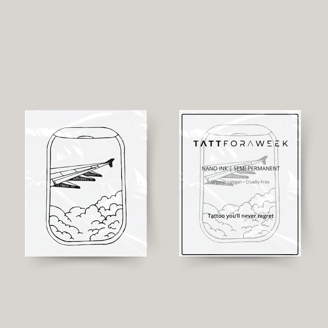 Tatuaggio temporaneo finestrino aereo