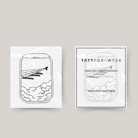 Tatuaggio temporaneo finestrino aereo
