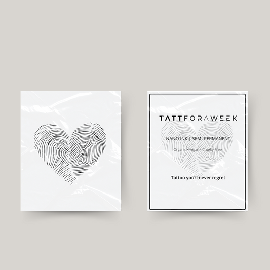 Tatuaggio temporaneo cuore impronta digitale