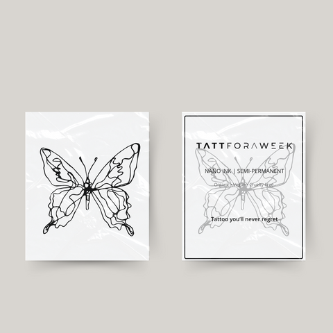 Tatuaggio temporaneo farfalla linee