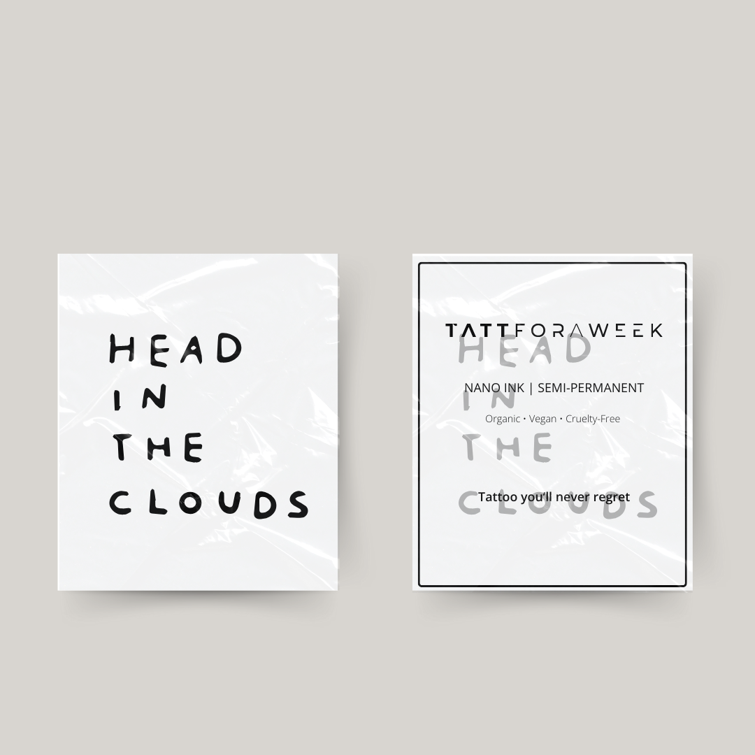 Tatuaggio temporaneo testa tra le nuvole