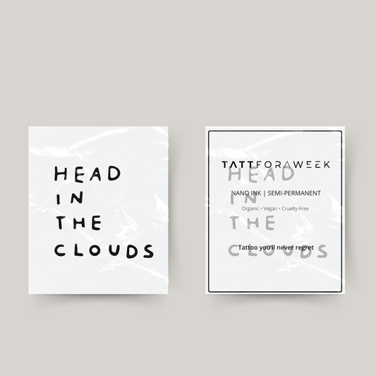 Tatuaggio temporaneo testa tra le nuvole