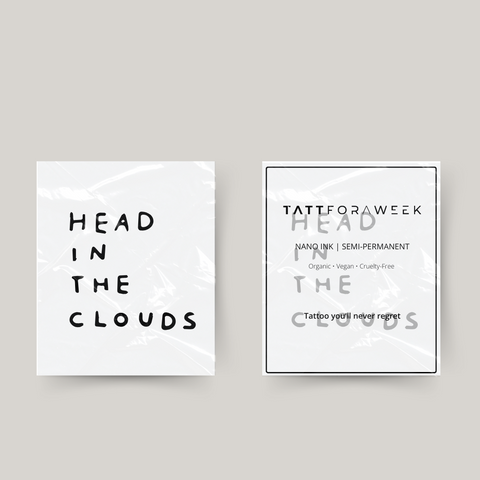 Tatuaggio temporaneo testa tra le nuvole
