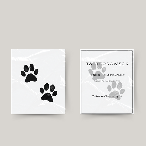 Tatuaggio temporaneo impronte di zampe di cane