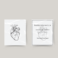 Cuore organico del tatuaggio temporaneo