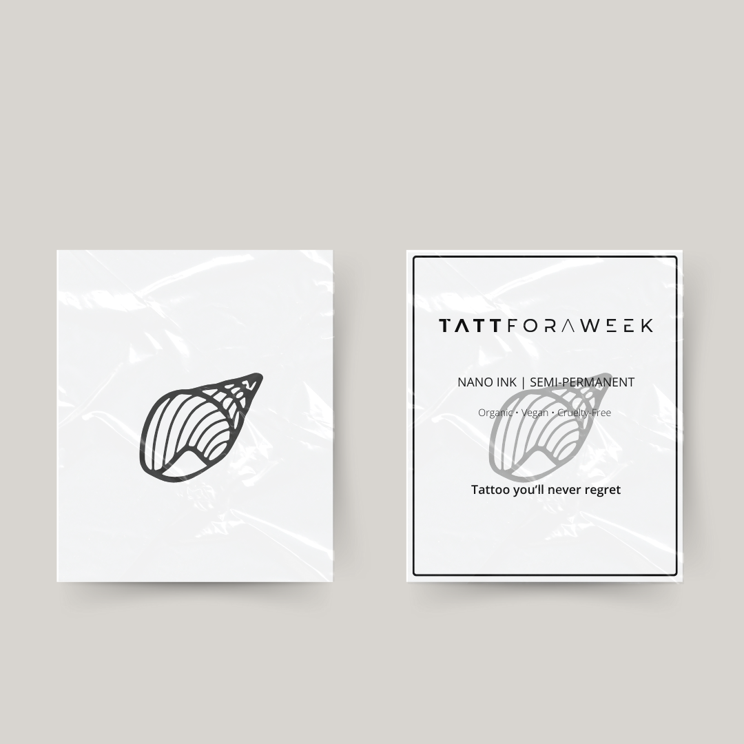 Tatuaggio temporaneo con conchiglia