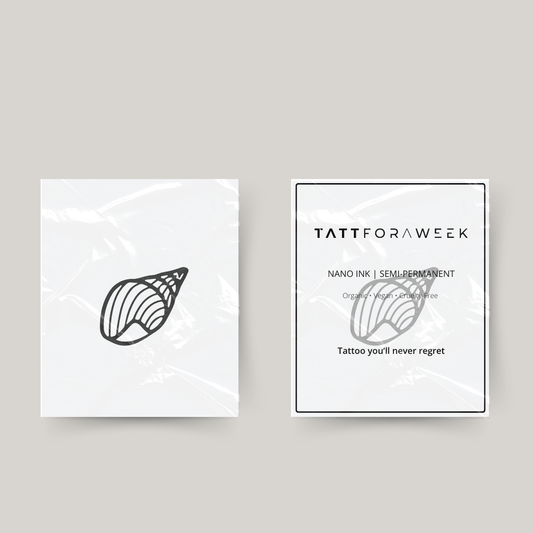 Tatuaggio temporaneo con conchiglia