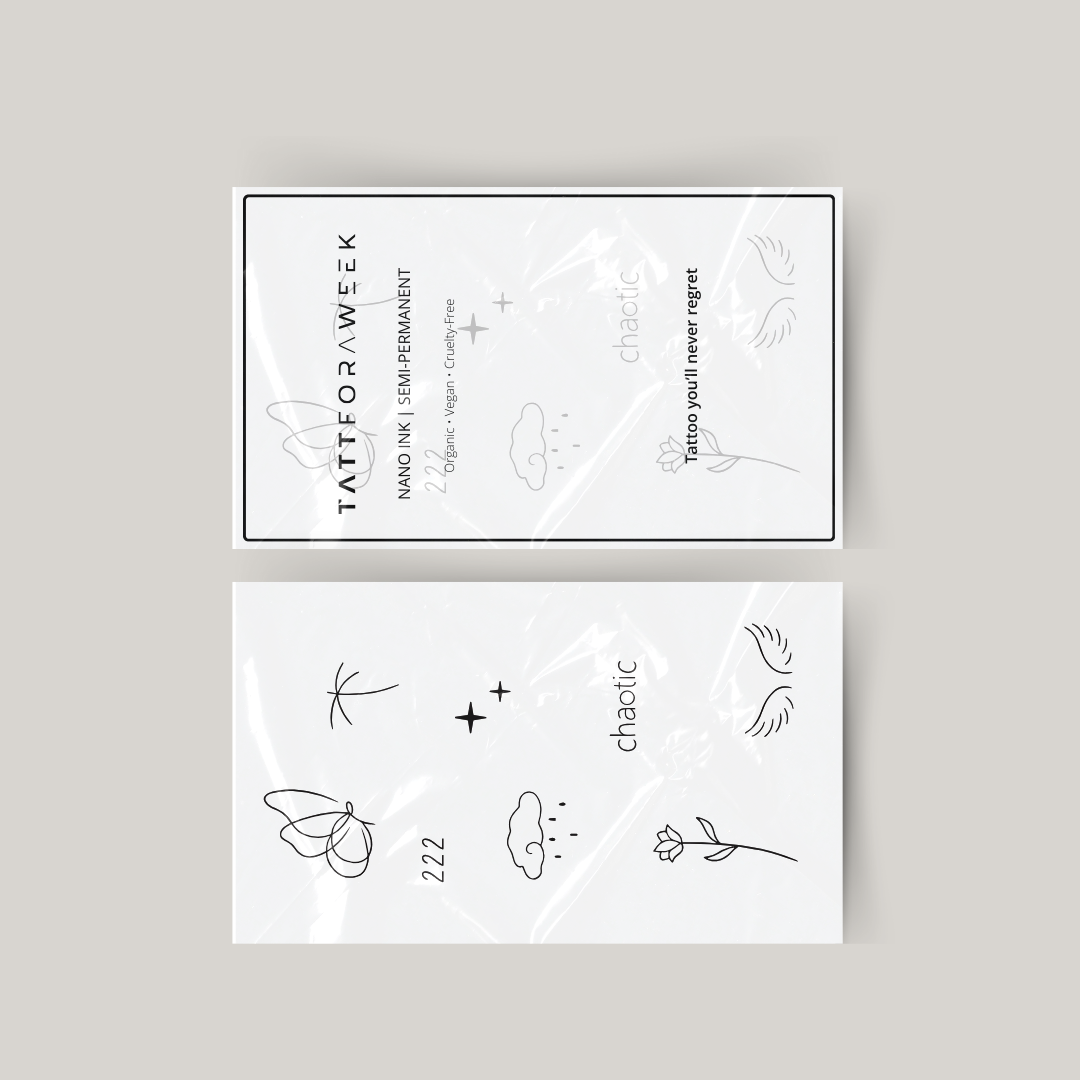 Pacchetto tatuaggi temporanei caotico