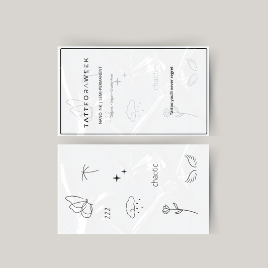 Pacchetto tatuaggi temporanei caotico