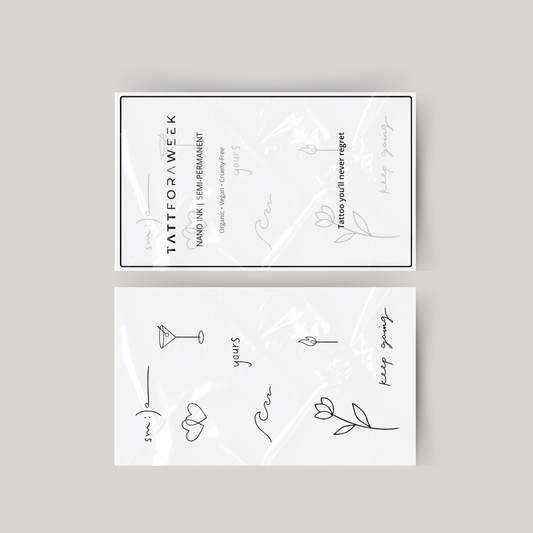 Pacchetto tatuaggi temporanei continua così