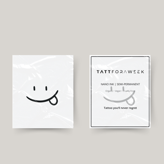 Tatuaggio temporaneo smiley con lingua