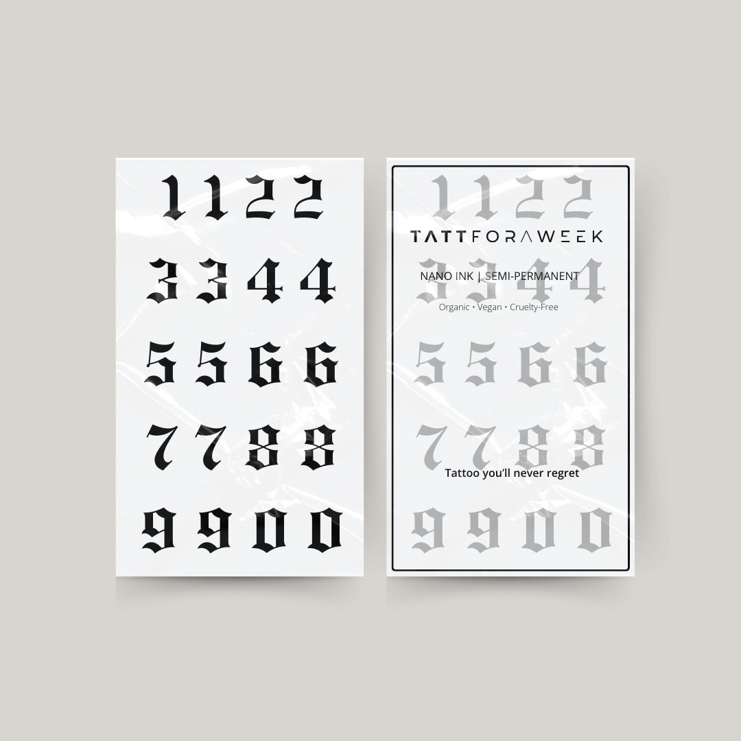 Tatuaggi temporanei numeri