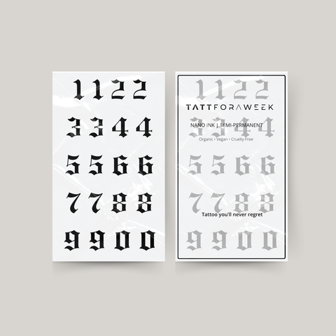 Tatuaggi temporanei numeri
