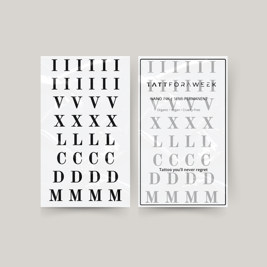 Tatuaggio temporaneo numeri romani