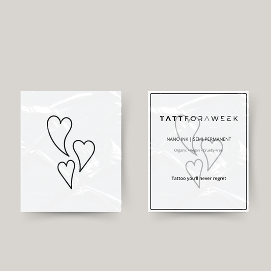 Tatuaggio temporaneo cuori crescenti