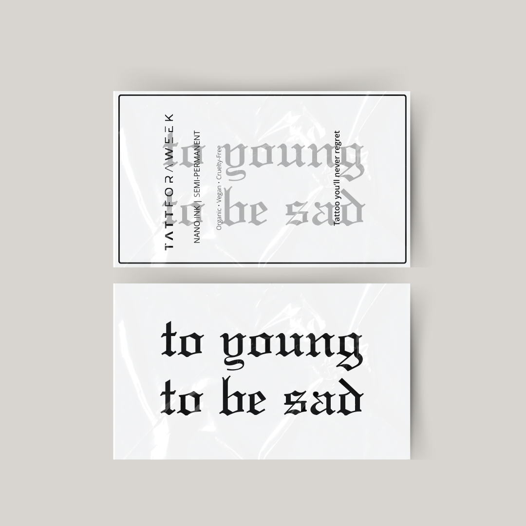 Tatuaggio temporaneo per i giovani che vogliono essere tristi