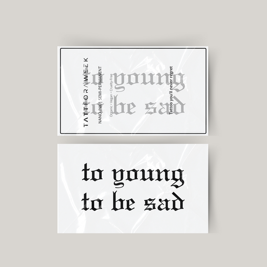 Tatuaggio temporaneo per i giovani che vogliono essere tristi