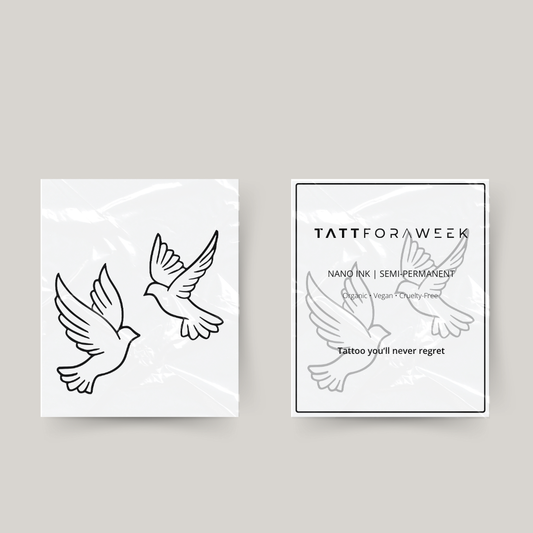 Tatuaggio temporaneo uccelli volanti