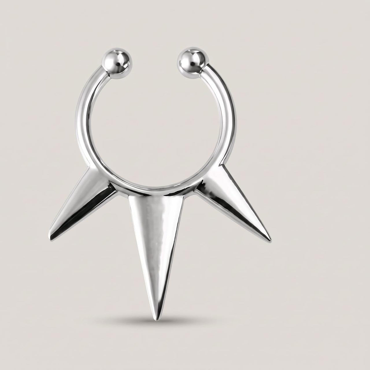 Nep septum spikes zilver