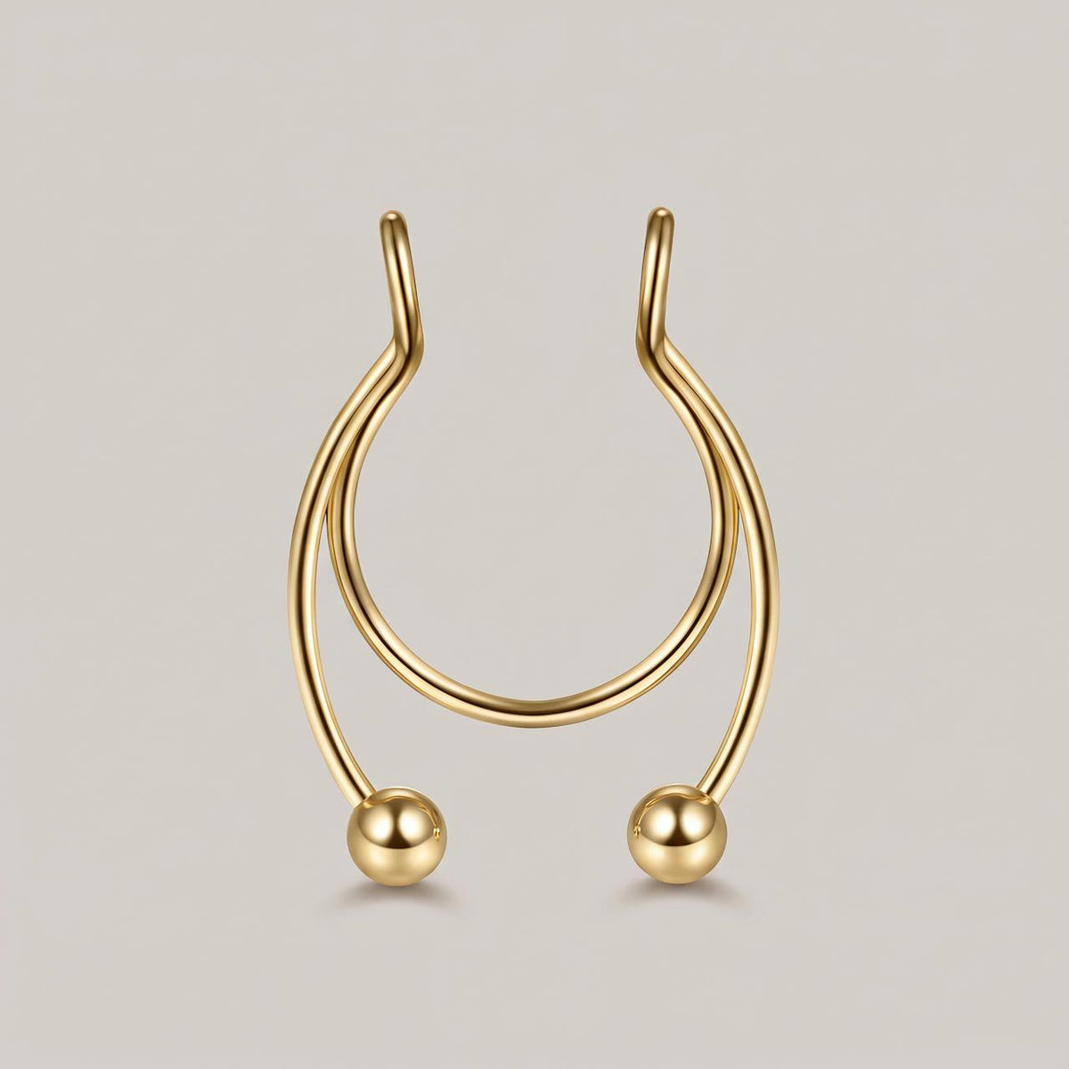 Nep septum clip goud