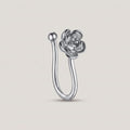 Nep neuspiercing clip roosje zilver
