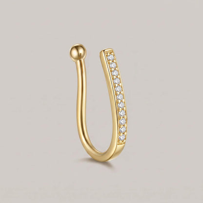 Nep neuspiercing clip staafje goud