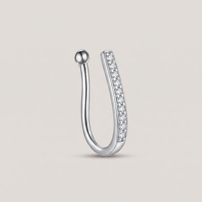 Nep neuspiercing clip staafje zilver