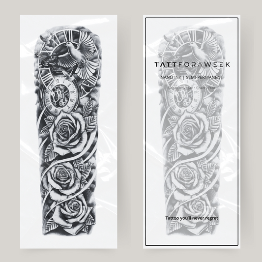 Piccione con manica tatuaggio finto