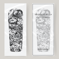 Bussola e orologi con manica finta per tatuaggi