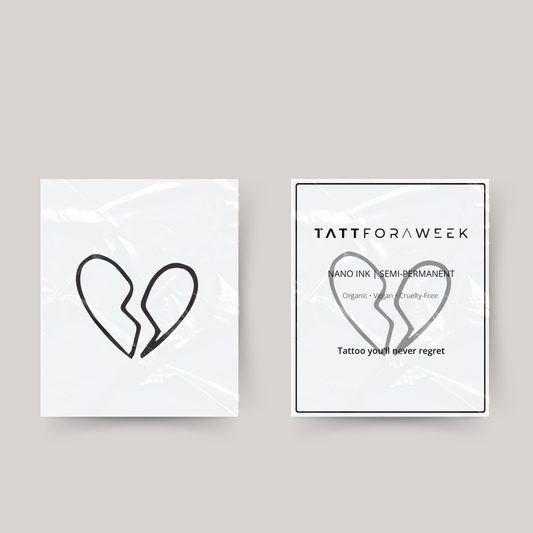 Tijdelijke tattoo gebroken hart