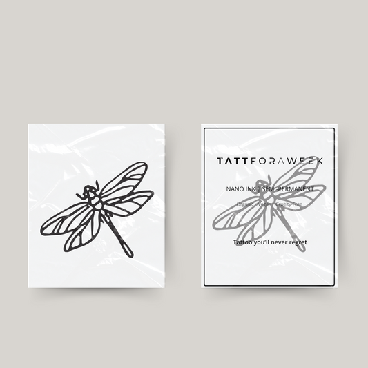 Tijdelijke tattoo libelle