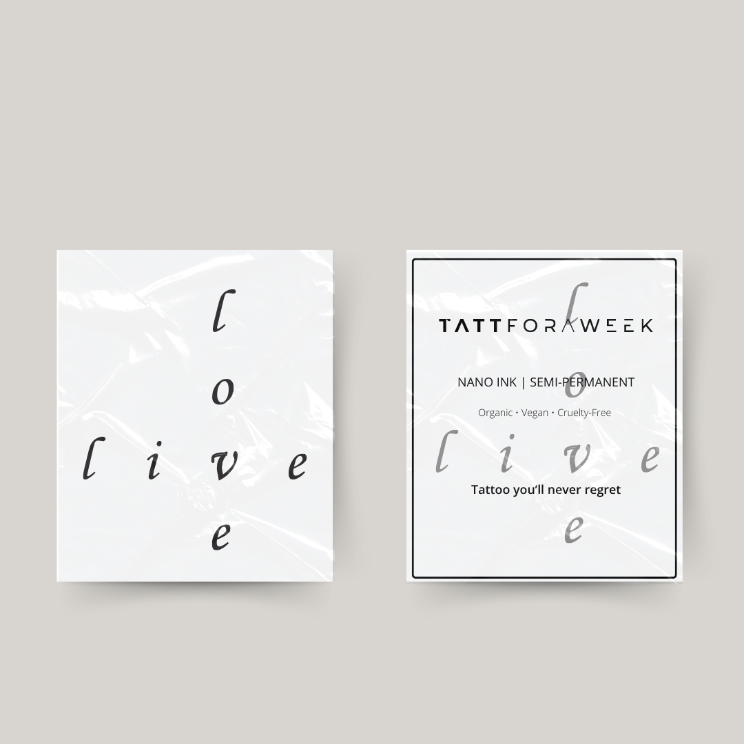 Tijdelijke tattoo live love